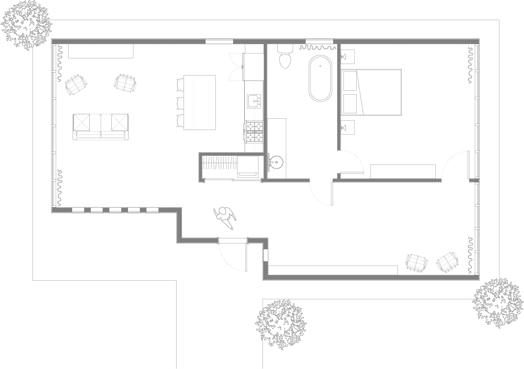 Cabin floor plan